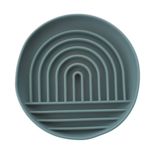 Silicone Slow Feeder Bowl With Suction Base | Slate Blue