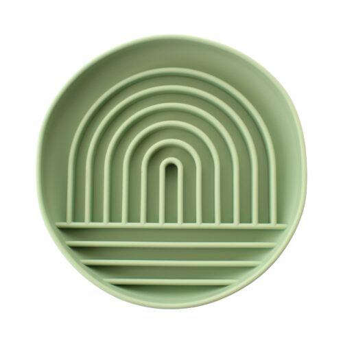 Silicone Slow Feeder Bowl With Suction Base | Sage Green