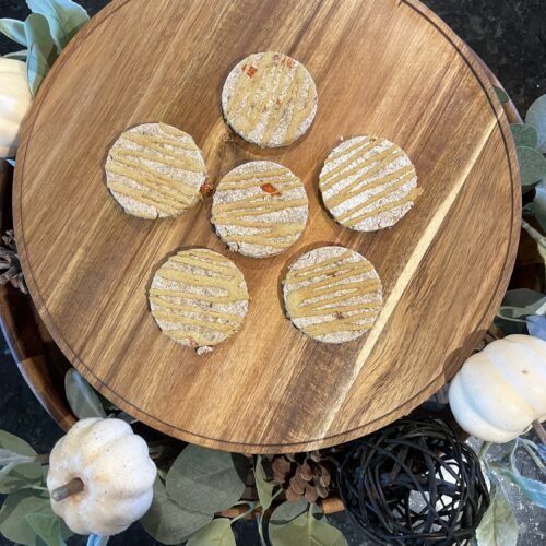 Limited Edition Handmade Autumnal Pumpkin Spice Dog Cookies | Pack of 6
