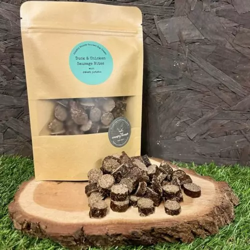Duck & Chicken Sausage Bites | Country Hounds Dog Treats | 80g pack