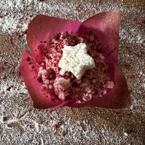 Limited Edition Handmade Summer Pupcake with a Strawberry Ripple Topping | x1